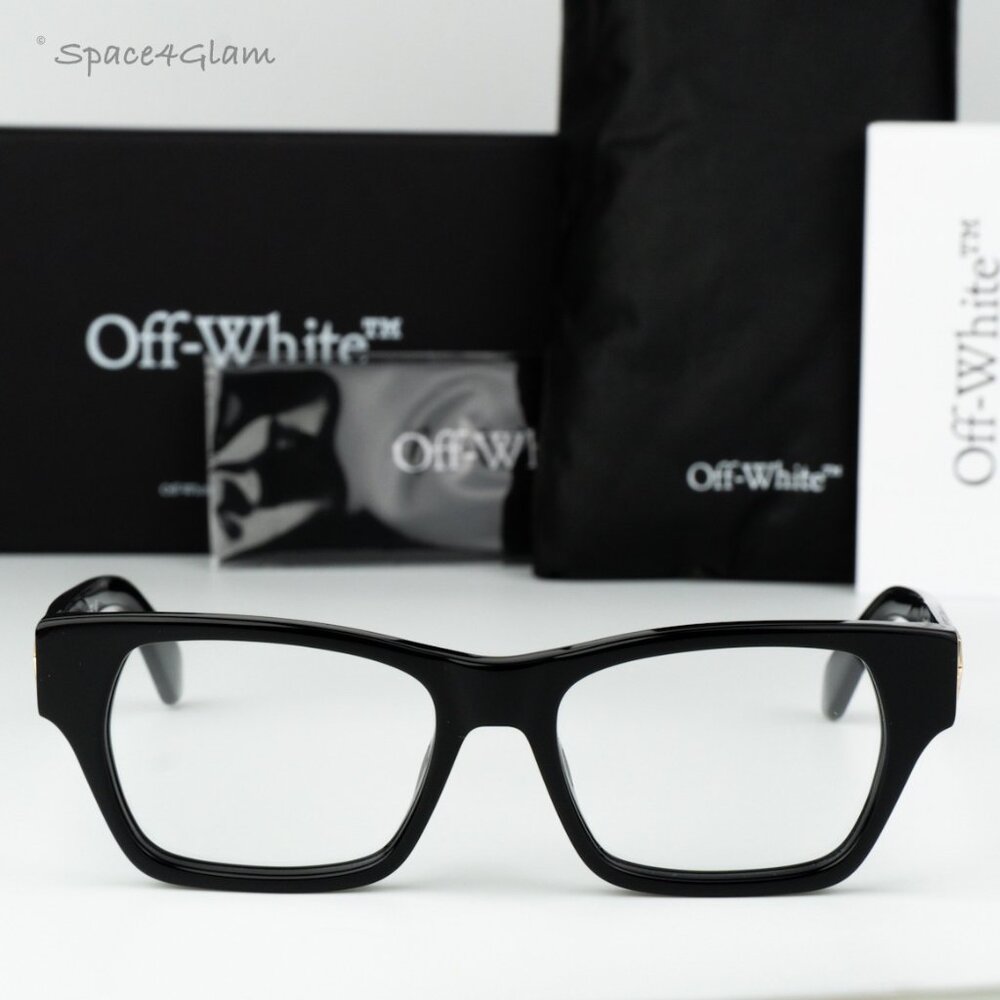 Off-White Men Eyeglasses Black Square OERJ07E STYLE 7E 1000 NEW AUTHENTIC